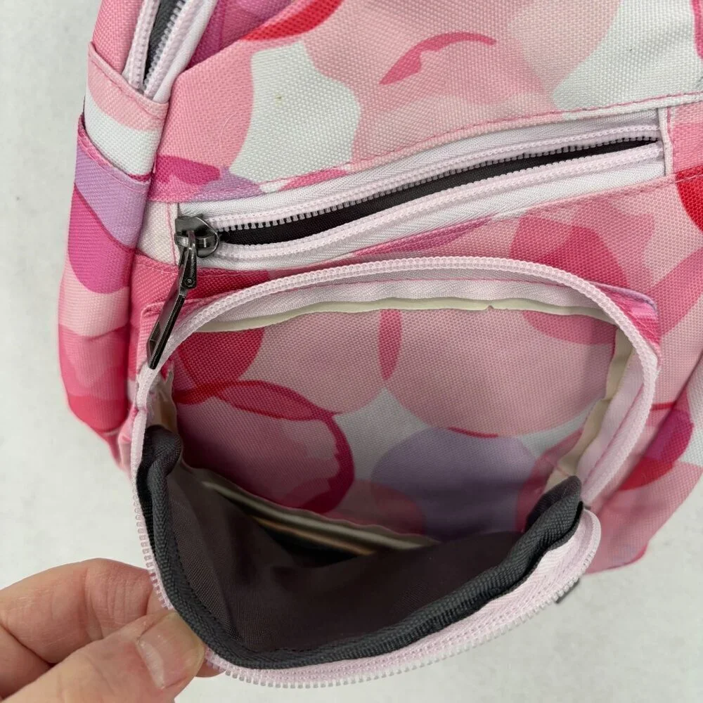 Nupouch Anti-Theft Daypack Sling Bag Pink White‎ Backpack USB Charger Handbag